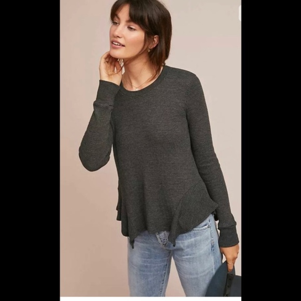 Anthropologie Kenwood Ruffled pullover by T.La